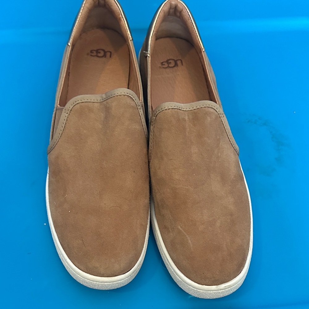 UGG women’s Tan Slip-On Loafers